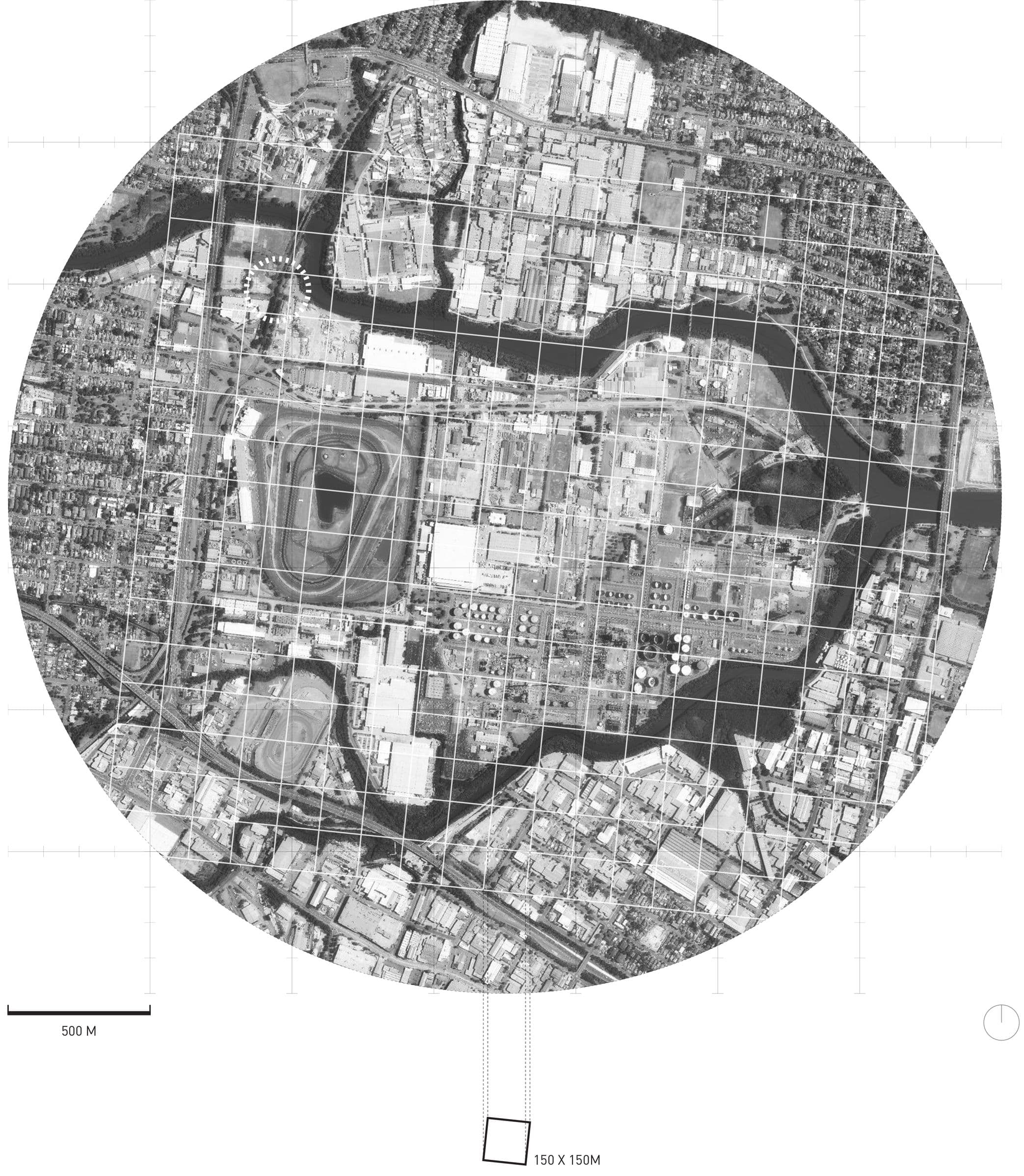 Camellia Circus — site analysis, grid