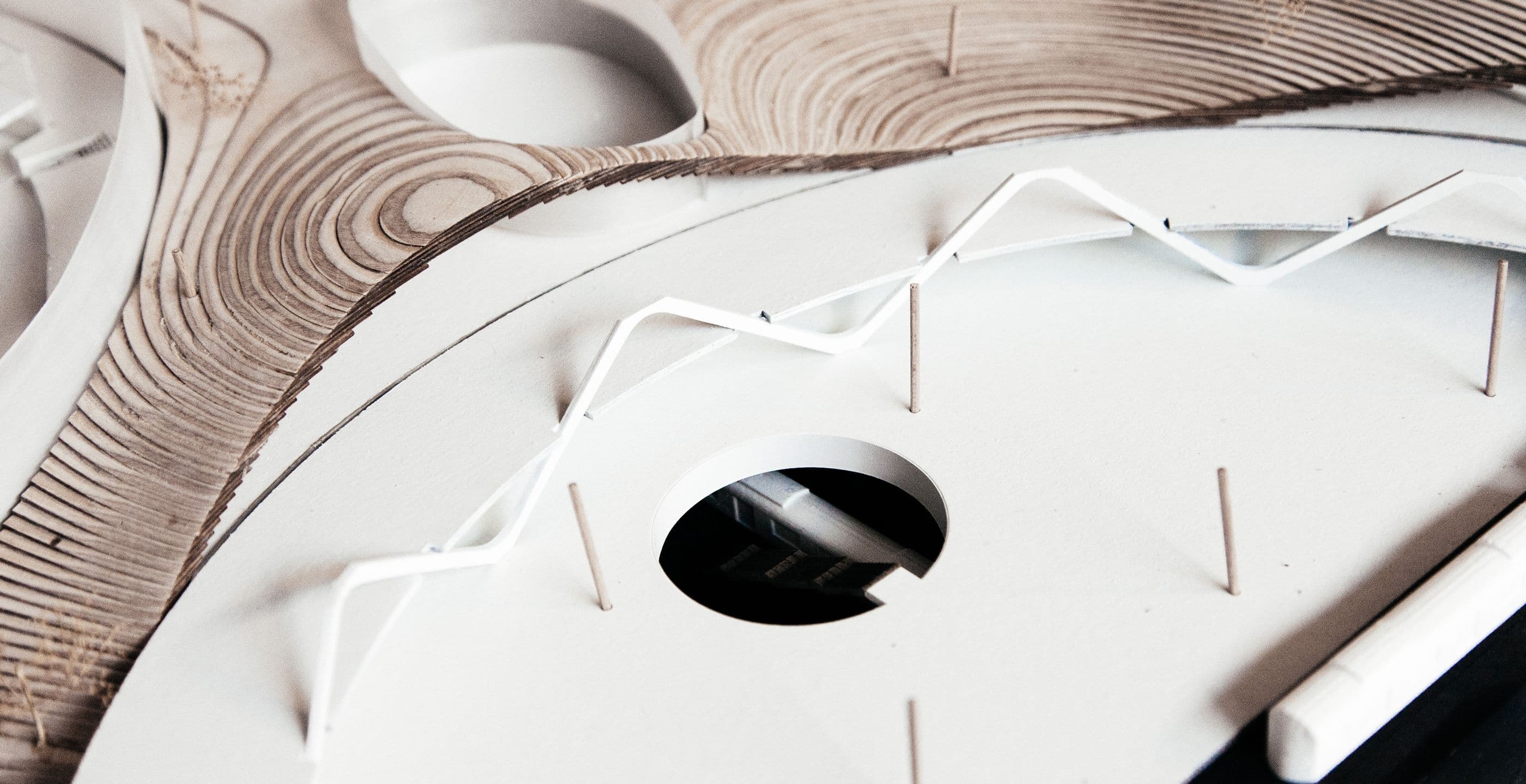 Camellia Circus — model, the circular opening and ramp